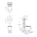 Ideal Standard Concept 370mm Back to Wall Pan E050901 + E791701