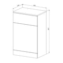 Anas Lanza 600x807x340mm Floorstanding WC Unit White POLAR-600WCUNIT