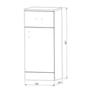 Anas Lanza 350x807x295mm Floorstanding Unit White POLAR-DRAWERUNIT