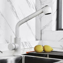 MIA WHITE PULL OUT SPRAY MODERN KITCHEN MIXER TAP SINGLE LEVER SWIVEL SPOUT
