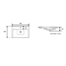 Anas Empire 600x810x365mm Floorstanding Unit With Basin Anthracite EMPIRE-500CAB-ANTHRACITE + THIN500BASIN