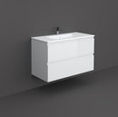 RAK Ceramics Wall Hung Vanity 100cm With Basin Pure White JOYWH100PWH + JOYDI10101WH