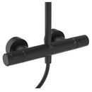 Ideal Standard Ceratherm T25+ Thermostatic Shower System with 260mm 2 Function Showerhead 100mm 2 Function Handspray and 1.75m idealflex Hose - Silk Black A7211XG