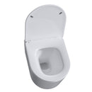 Anas Compact 450mm Rimless Wall Hung Pan And Slim Soft Close Seat White