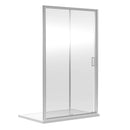 April 1100x1850x6mm Sliding Shower Door 6mm Tempered Glass Chrome Only