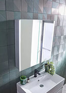 Tavistock Sleek Illuminated Double Door 650mm X 650mm Mirror Cabinet With Charging Socket SL60AL