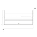 Anas Bella 896x450x448mm Wall Mounted Vanity With Basin Matt Grey BELLA-900WALLCAB-MATTGREY + BELLA-900BASIN