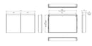 Tavistock Facade Double Door 1000mm x 650mm Recess Mirror Cabinet with Charging Socket FCC100