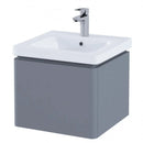 RAK-Resort 500 Single Drawer With Basin Unit in Matt Grey RAKRSTWBU50603 + RST50BAS1