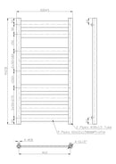 Steel Tower Rail Newark Design Radiator 500mm x 950mm - Chrome EWR
