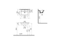 VitrA Integra Compact 600mm x 385mm 1 Tap Hole Vanity Basin - White 7035B003-0001