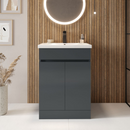 Anas Empire 600x810x365mm Floorstanding Unit With Basin Anthracite EMPIRE-500CAB-ANTHRACITE + THIN500BASIN