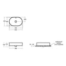 Ideal Standard Retail Strada II 600mm On Countertop Oval Basin 0 Tap Holes & Clicker Waste - White E237701
