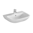 Vitra S20 550mm Washbasin With Pedestal 1 Tap Hole 5502L003-0999 + 5529L003-0156