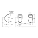 Armitage Shanks Profile 21 Rimmed Back Inlet Urinal Bowl - White E570101