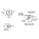 Ideal Standard Contour 400mm Semi Recessed Basin 1 Tap Hole - White S043601