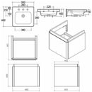 RAK-Resort 500 Single Drawer With Basin Unit in Matt Stone RAKRSTWBU50601 + RST50BAS1