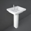 RAK Ceramics Resort 460mm Basin With Pedestal 1 Tap Hole RST55BAS1 + RSTPED