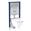 Rimless Wall Hung Pan Geberit Smyle Square Sigma Concealed Cistern Chrome Flush Plate 118.349.21.1