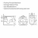 Rimless Toilet Wall Hung Roca Wc Frame 0.82 Under Window Chrome Flush Plate