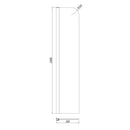 Anas S6 1400x300x6mm Fixed Radius Bath Screen Only Chrome SCREEN005