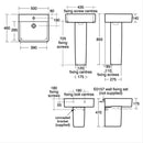 Ideal Standard Concept Cube 500mm Semi Pedestal Basin 1 Tap Hole - White E788101 + E783901