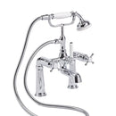 Tavistock Ashmore Pillar 2 Tap Hole Deck Mounted Bath Shower Mixer - Chrome TAM42