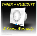 DOSPEL 120 MM BATHROOM KITCHEN TOILET  EXTRACTOR SILENT FAN WITH TIMER HUMIDITY