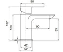 Tavistock Haze Mini Deck Mounted 1 Tap Hole Basin Mixer With Click Waste - Chrome THZ61