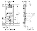 Geberit Duofix Delta Matt Chrome Concealed Cistern Wc Frame 1.12 Rimless Wall Hung Toilet Pan Soft Close Seat 5 In 1 458.132.00.1