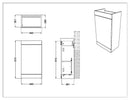 Anas Esme 450 Compact Freestanding Cloakroom Unit With Basin & Handle Black ESME-450UNIT-BLACK + BASIN007 + HANDLE022