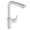 Ideal Standard Gusto iMX SL 1 Hole Spout Sink Mixer & Soap Dispenser with Blue Start - Chrome A7818AA
