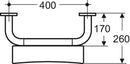 Armitage Shanks CONTOUR 21 Back Rest without Cushion 400x170mm Stainless Steel S6481MY