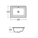 Armitage Shanks Edit S 430mm Semi Recessed Basin 0 Tap Holes S080801