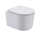 Anas Compact 450mm Rimless Wall Hung Pan And Slim Soft Close Seat White