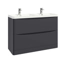 Anas Bella 1196x800x447mm Floorstanding Unit With Basin BELLA-1200FLOORCAB-MATTGREY + BELLA-1200BASIN