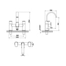 Essential Osmore Bath Shower Mixer Including Shower Kit 2 Tap Holes - Chrome ET1009