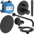 Ideal Standard Ceratherm T100 Built-In Thermostatic Shower Pack w/ Round 300mm Fixed Rainshower Head - Silk Black A7573XG