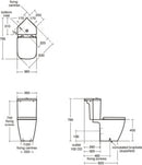 Ideal Standard i.life S Compact Close Coupled WC Bowl with Horizontal Outlet and Rimless Technology White T519801 + E249201 + T473701