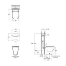 Ideal Standard Tesi 365mm Back to Wall Pan With Toilet Seat and Cover T353501 + T352701