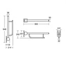 Armitage Shanks CONTOUR 21 Toilet Roll Holder for Hinged Support Arm Stainless Steel S6363MY