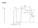 Tavistock Stride Illuminated Single Door 490mm x 650mm Mirror Cabinet LED STC044