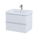 RAK Ceramics Resort 650 Double Drawer With Basin Unit in Matt White RAKRSTWBU65600 + RST65BAS1