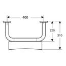 Armitage Shanks CONTOUR 21 Back Rest Without Cushion 400x220mm Charcoal S6466RN