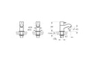 Vitra Minimax Bath Pillar Taps - Chrome A42384VUK