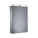 Tavistock Conduct Single Door 440mm x 650mm Bathroom Mirror Cabinet with LED Illuminated CO44AL