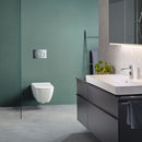 Rimless Wall Hung Pan Geberit Smyle Square Sigma Concealed Cistern Chrome Flush Plate 118.349.21.1