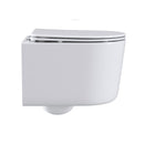 Anas Compact 450mm Rimless Wall Hung Pan And Slim Soft Close Seat White