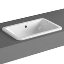 Vitra S20 550mm Inset Washbasin 0 Tap Holes 5475B003-0642