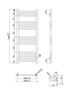 22mm Straight Towel Rail 400x1000mm Brushed Brass STR410BRASS